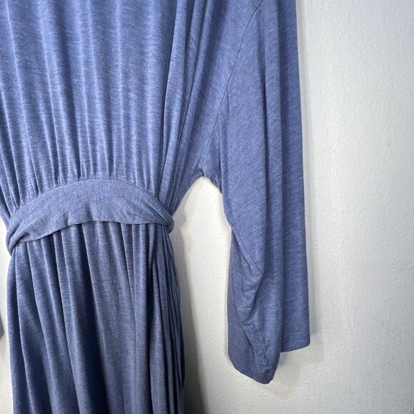 Soma Blue soft robe Cozy Short Robe size large XL rayon spandex blend nightgown - Picture 8 of 14